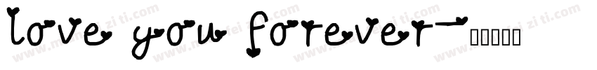 love you forever字体转换